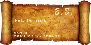 Buda Dominik névjegykártya